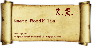 Kmetz Rozália névjegykártya