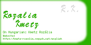 rozalia kmetz business card